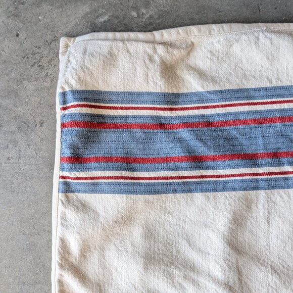 Lauren Ralph Lauren Red White Blue Striped Oversized Square Pillow Cover Sham - Picture 2 of 6